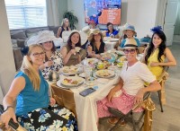 ladies sitting around a table