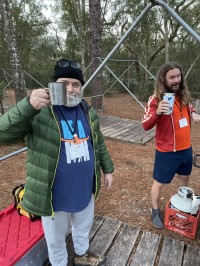 cold morning and hot coffee