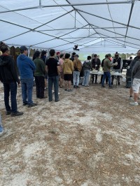 in line for breakfast