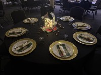 Volunteer Christmas Party 2025 table setting