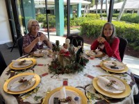 Women around decorated table