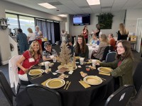 Women around decorated table
