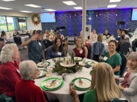 Women around decorated table