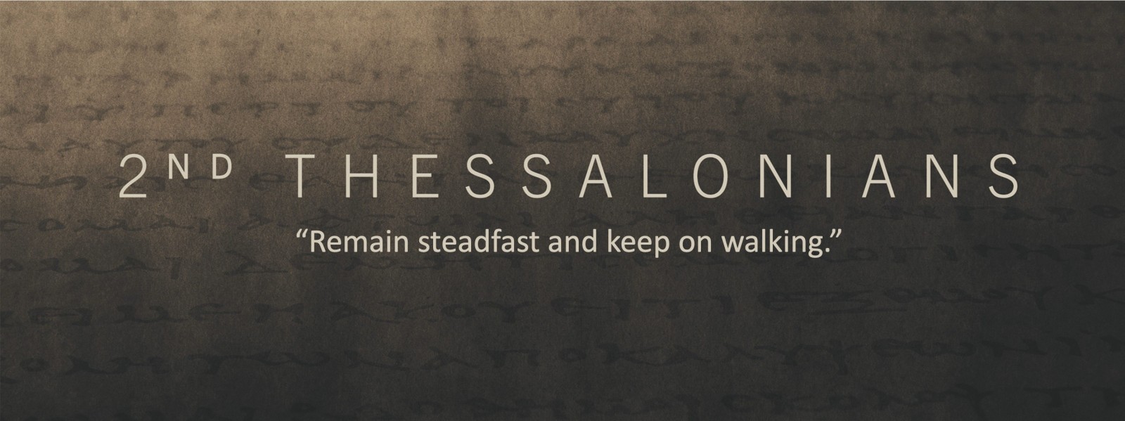 Pastor aaron is preaching from the Book of Second Thessalonians