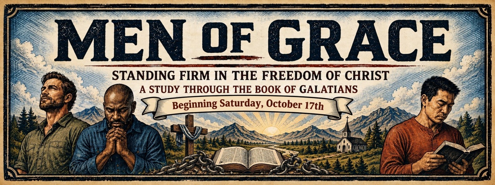 Men's Ministry Bible Study Book of Galatians begins Saturday October 17,2026 at 10am at Calvary Chapel Naples in Cafe 231