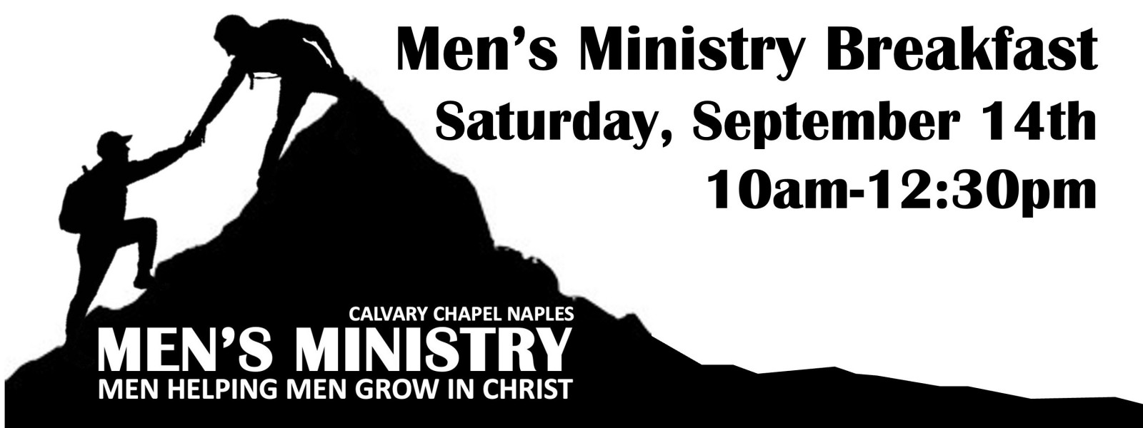 Men's Fellowship Breakfast, Saturday, September 14th at 10 am at Calvary chapel Naples
